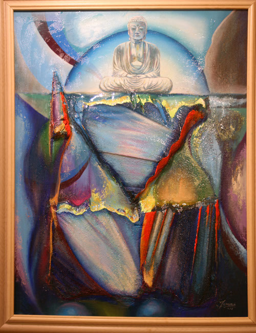 Paint on canvas Buda