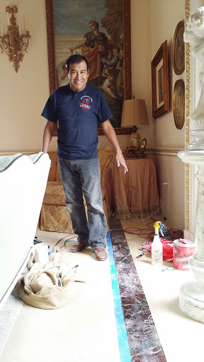 Damaged marble floor structural repair 2