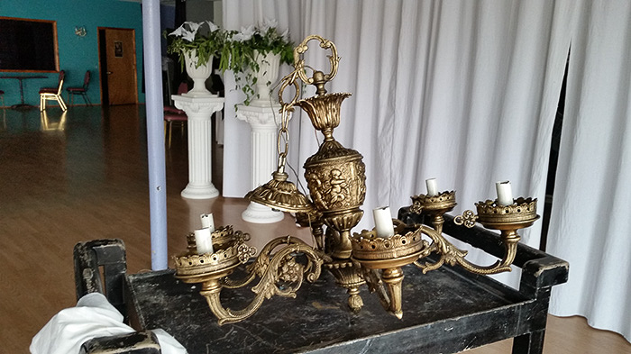 Restauracion chandelier anticuario